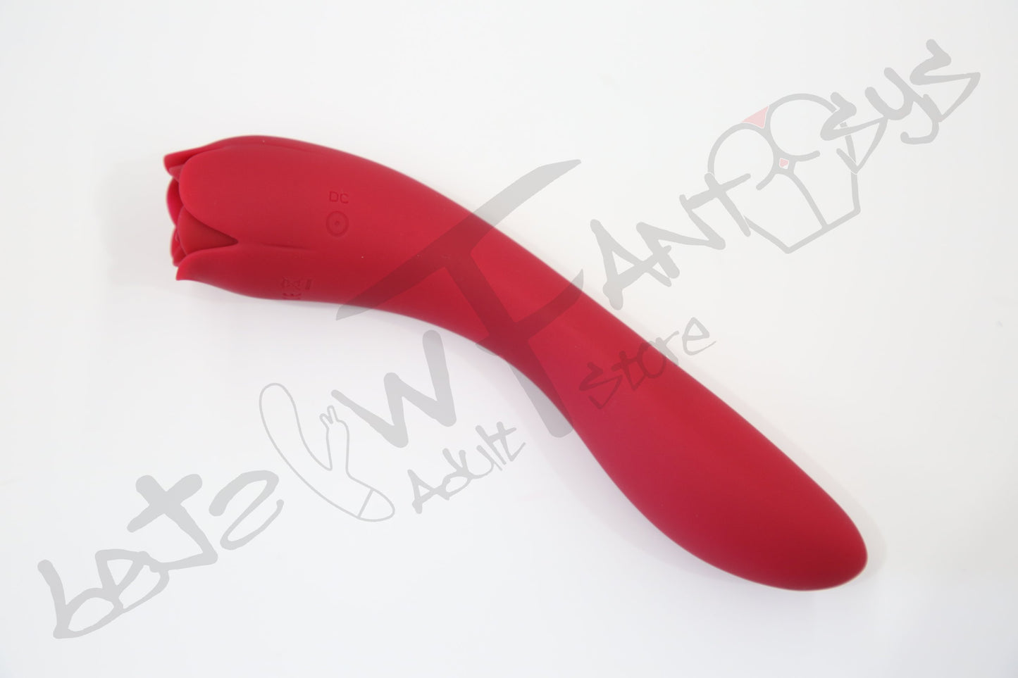 Double pleasure flickering rose vibrator
